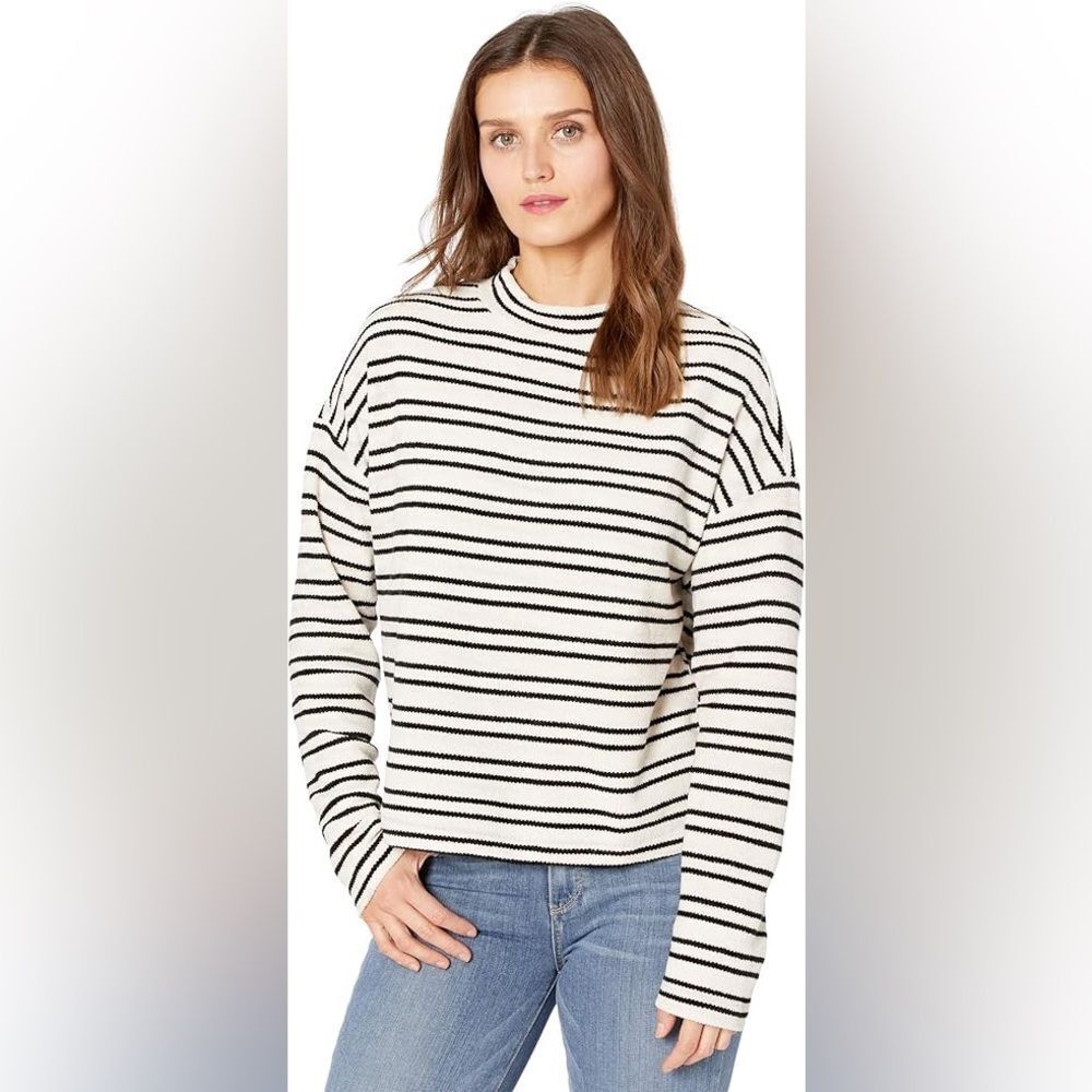 Sanctuary Alea‎ Striped Pullover 3X black and off white NWT in packaging